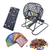 JUNWRROW Deluxe Bingo Game Set with 6 Inch Bingo Cage  Bingo Master Board 75 Colored Balls with a Bag  50 Bingo Cards  and 500 6 Color Mix Bingo Chips with a Bag  Ideal for Large Groups
