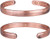 (2-Pack) Elegant Pure Copper Magnetic Therapy Bracelet Bangle Pain Relief for Arthritis and Carpal Tunnel