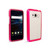 Technocel Hybrigel w/ Wave Pattern Case for LG LS696 Optimus Elite - Pink/Clear