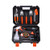 MAS MODO Professional Orange 9 Piece Aluminum Portable Gardening Tool Set with Plastic Tool Storage Box