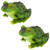 Design Toscano QM920510 Ribbit The Frog Garden Toad Statues, 9 Inch, Set of Two, Full Color