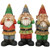 Sunnydaze Three Wise Garden Gnomes - Hear, Speak, See No Evil Set - Outdoor Lawn Statues, 12 Inch Tall Each