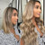 LAAVOO Clip in Hair Extensions Real Human Hair Highlighted Light Brown with Platinum Blonde Human Hair Extensions Clip ins Double Weft 7pcs 120 Grams 18 Inch