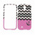 Unlimited Cellular Rocker Snap-On Case for Samsung Galaxy S4 (Black Anchor & Black/White Chevron on Purple)