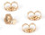 14K Gold Earring Backs - 4 Piece Replacement Earring Backs for Stud Ear Rings 2 Pairs