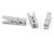 CleverDelights 1 3/8" Mini Wood Clothespins - Metallic Silver - 50 Pack