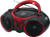 JENSEN CD-490 Portable Stereo CD Player with AM/FM Radio and Aux Line-In  Red and Black