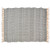 Brand – Rivet Modern Hand-Woven Stripe Fringe Throw Blanket  50" x 60"  Grey and White with Mustard Yellow