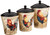 Certified International 23656 Gilded Rooster Canister Set (3 Piece)  One Size  Multicolor