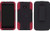 Ventev Edge Holster Case Combo for HTC EVO 4G LTE - Black/Red