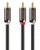 FosPower RCA Y-Adapter (3 Feet)  1 RCA Male to 2 RCA Male Short Y Splitter Digital Stereo Audio Cable for Subwoofer  Home Theater  Hi-Fi - Dual Shielded | 24K Gold Plated