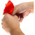 OUERMAMA 3 sady mizející hedvábný falešný palec magický trik skutečný kouzelník palec hrot s červenými hedvábnými magickými rekvizitami