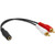 Cmple - 3.5mm Female Jack to 2 RCA Plugs Audio Stereo Adapter  3.5mm Female to 2RCA Male Stereo Gold Plated Y-Cable  3.5