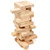 Timber Tower Wood Block Stacking Game  48 Piece Classic Wooden Blocks for Building  Toppling and Tumbling Games  Deluxe Stacking Game