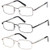 Reading Glasses 3X Stainless Flex Readers