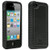 5 Pack -Ballistic TPU Shell Case with Leather Inlay for Apple iPhone 4/4S (Black)
