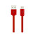 10 Pack - Reiko Flat Micro USB Data Cable 3.2Ft In Red