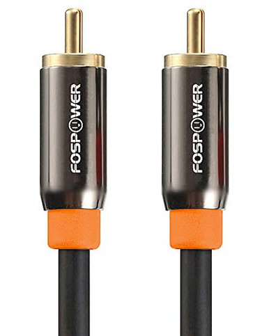 FosPower Adaptador RCA en Y (3 pies) 1 RCA macho a 2 RCA macho corto Y