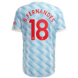 B.FERNANDES #18 Men's 21/22 Authentic Manchester United Away Shirt
