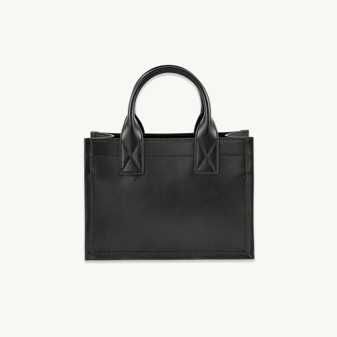 Small Kasbah tote in smooth leather - Black