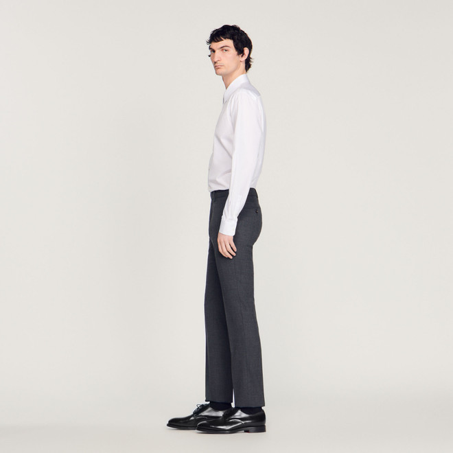Wool suit trousers - Grey