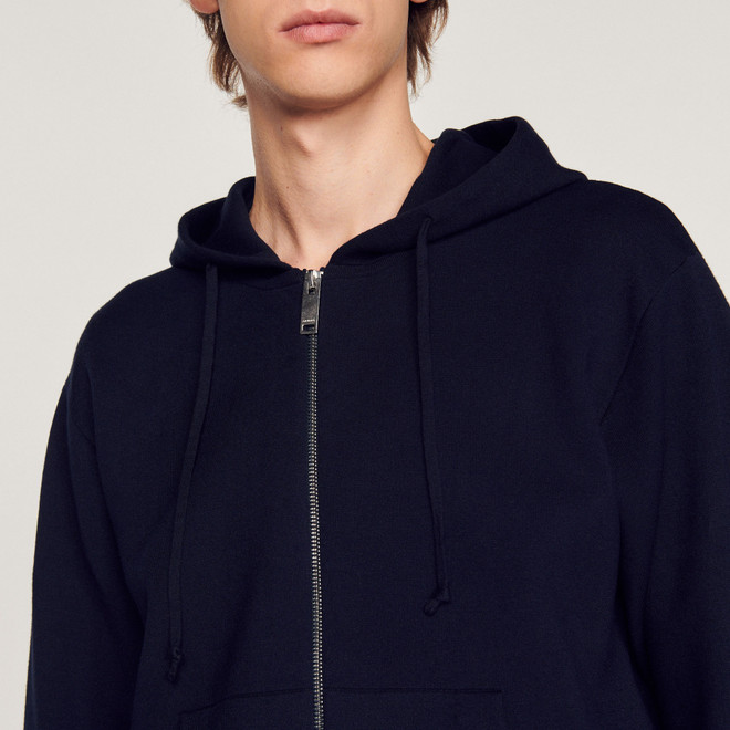 Cardigan with hood - Navy