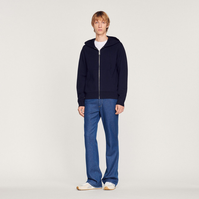 Cardigan with hood - Navy