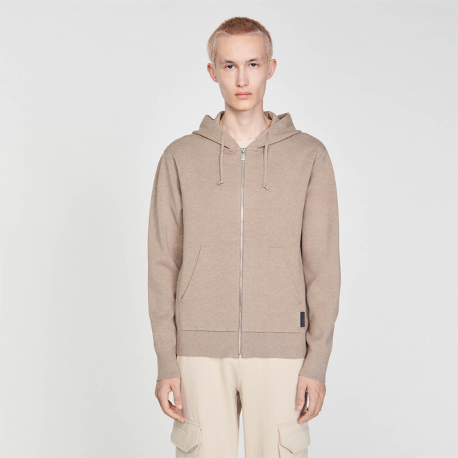 Zip fastening hoodie - Brown