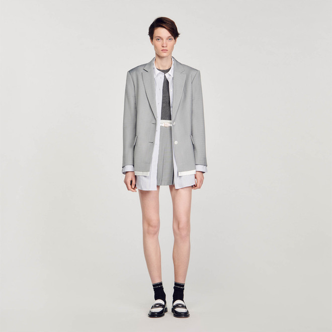 Wide suit blazer - Grey