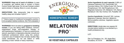 Energique MELATONIN 3mg 60 Capsules