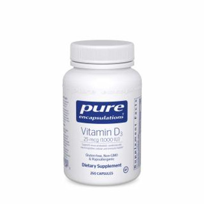 Pure Encapsulations Vitamin D3  25 mcg (1,000 IU) 250 capsules
