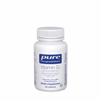 Pure Encapsulations Vitamin D3  25 mcg (1,000 IU) 120 capsules