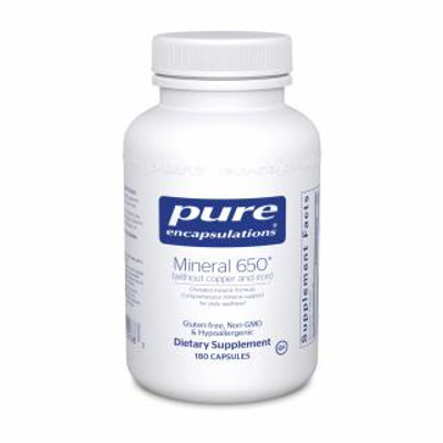 Pure Encapsulations Mineral 650 W/O Cu &Fe 180 capsules