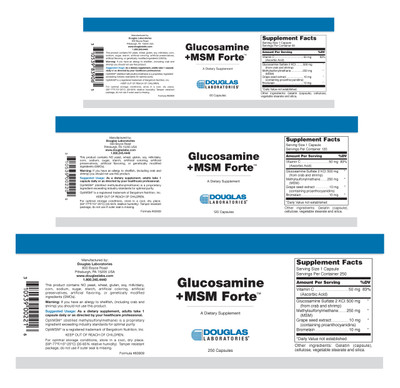 Douglas Labs Glucosamine + MSM Forte 250 capsules