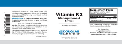 Douglas Labs Vitamin K2 Menaquinone-7 60 capsules