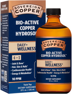 Bio-Active Copper Hydrosol 8 oz Bottle twist top