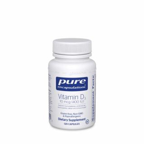 Pure Encapsulations Vitamin D3  10 mcg (400 IU) 120 capsules