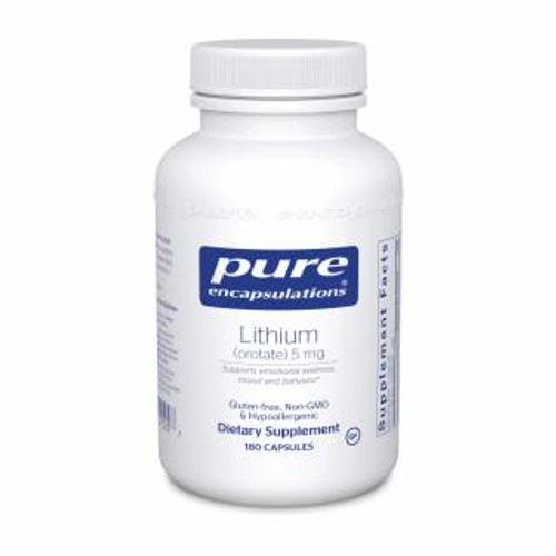 Pure Encapsulations Lithium (Orotate) 5 Mg 180 capsules