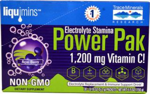 Trace Minerals Electrolyte Stamina Power Pak Acai Berry 30 Packets