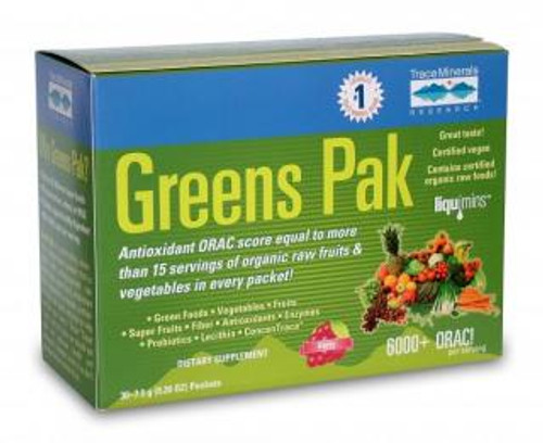 Trace Minerals Greens Pak-Chocolate 30 Packets