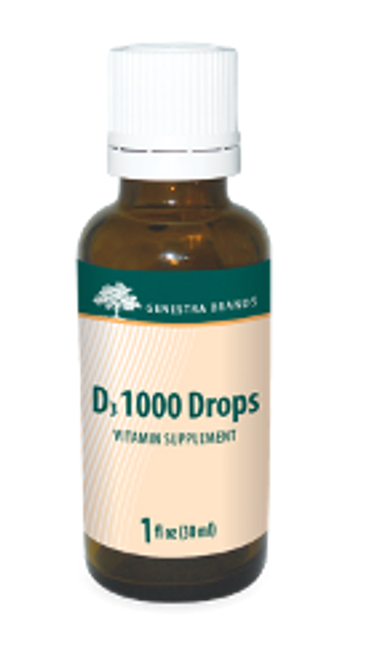 Genestra D3 1000 Drops 1 fl oz (30 ml)