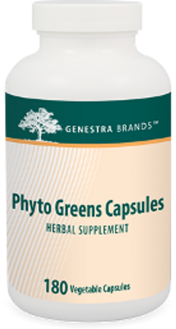 Genestra Phyto Greens Capsules organic and non GMO 180 Vegetable Capsules