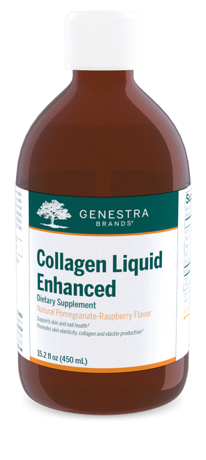 Genestra Collagen Liquid Enhanced 15.2 oz  (450 ml) Natural Pomegranate Raspberry flavor