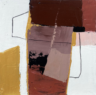 W003216  - Titolo: Brown  02 - 30 x 30  - Dipinto su Tela - Valeriano Lessio