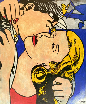 W003455 - Titolo : Don't Leave  - Dimensione: 100 x 120 - Dipinto  d'autore