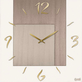 Orologio tortora  beige - verticale - legno dipinto a mano Orologio tortora  beige - verticale - legno dipinto a mano