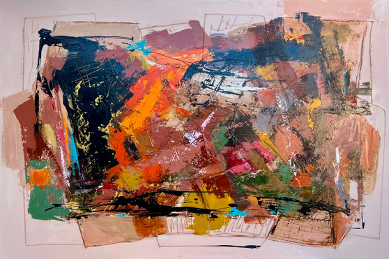 W003611 - Dipinto Su Tela - Valeriano Lessio - 100 x 150