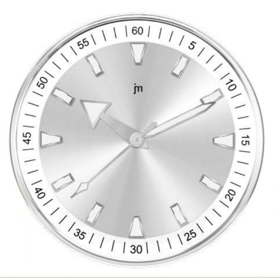 orologio silver - diametro 40 cm - argento - ferro e vetro orologio silver - diametro 40 cm - argento - ferro e vetro