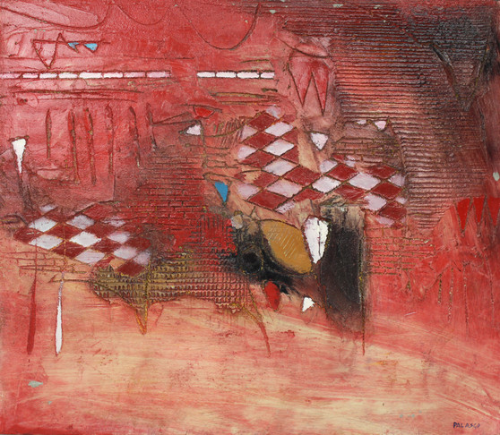 W002671 - Titolo: Facciata in rosso - Dipinti e Stampe - Astratti W002671 - Titolo: Facciata in rosso - Dipinti e Stampe - Astratti