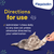 Directions for using Vetoquinol Flexadin Cat Joint Supplement Chews with UC-II, 30-count bag